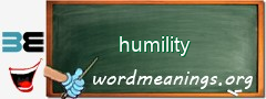 WordMeaning blackboard for humility